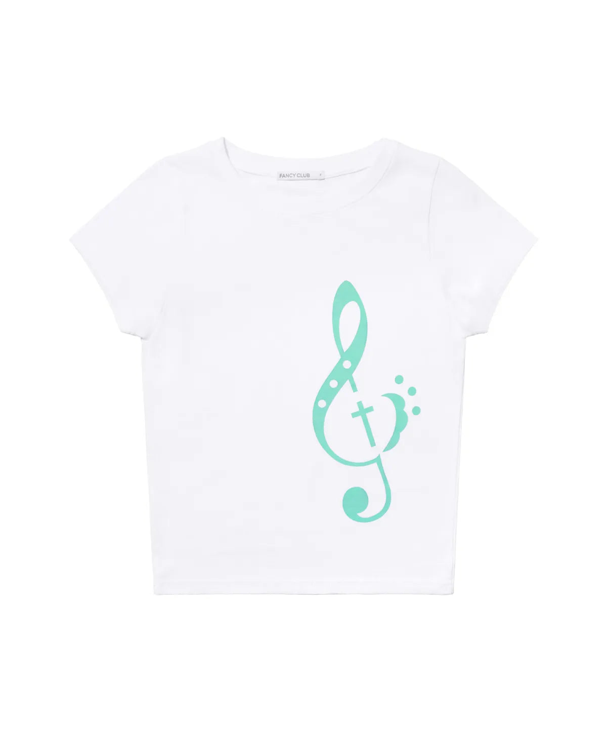 【Fancy Club】CLEF SYMBOL TEE [White / Mint]