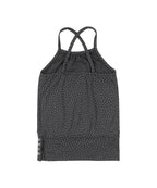 【Fancy Club】SERENITY BUTTON SLEEVELESS  [Blue / Charcoal]