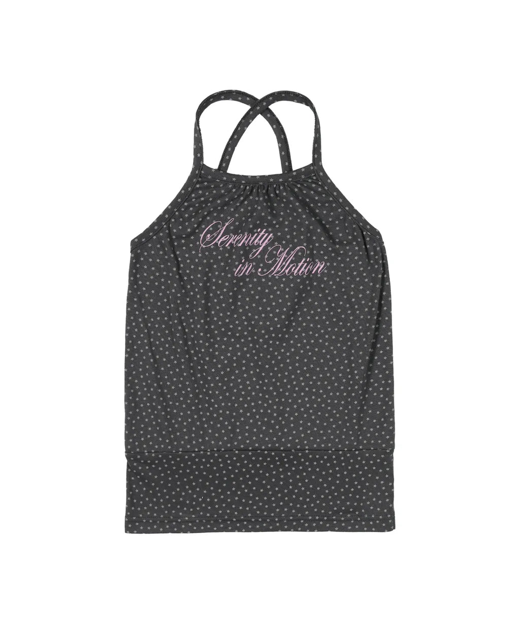 【Fancy Club】SERENITY BUTTON SLEEVELESS  [Blue / Charcoal]