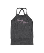 【Fancy Club】SERENITY BUTTON SLEEVELESS  [Blue / Charcoal]