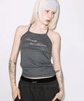 【Fancy Club】SERENITY BUTTON SLEEVELESS  [Blue / Charcoal]