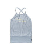 【Fancy Club】SERENITY BUTTON SLEEVELESS  [Blue / Charcoal]