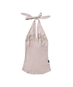 【Fancy Club】MUSE HALTERNECK TOP [Black / Ivory / Pink]