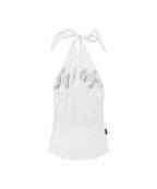【Fancy Club】MUSE HALTERNECK TOP [Black / Ivory / Pink]