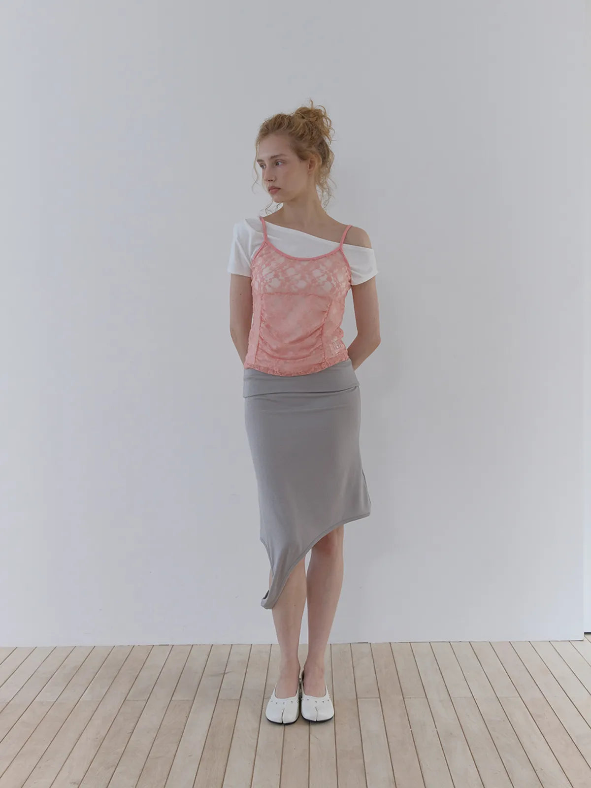 【ASURA】RUCHED LACE SLEEVELESS - 2 colors