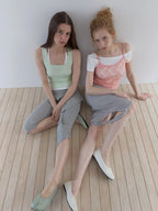 【ASURA】RUCHED LACE SLEEVELESS - 2 colors