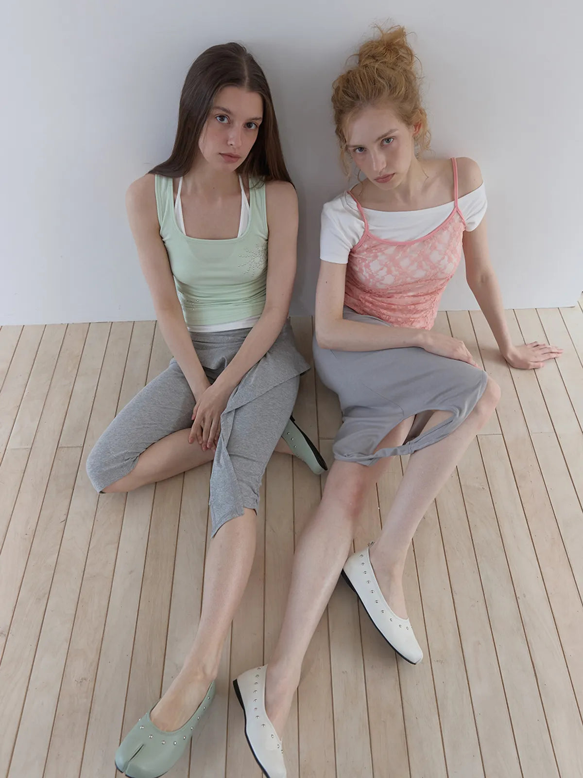【ASURA】RUCHED LACE SLEEVELESS - 2 colors