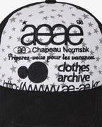 【aeae】WEB LOGO STAR MESH CAP [ BLACK / BLUE ]