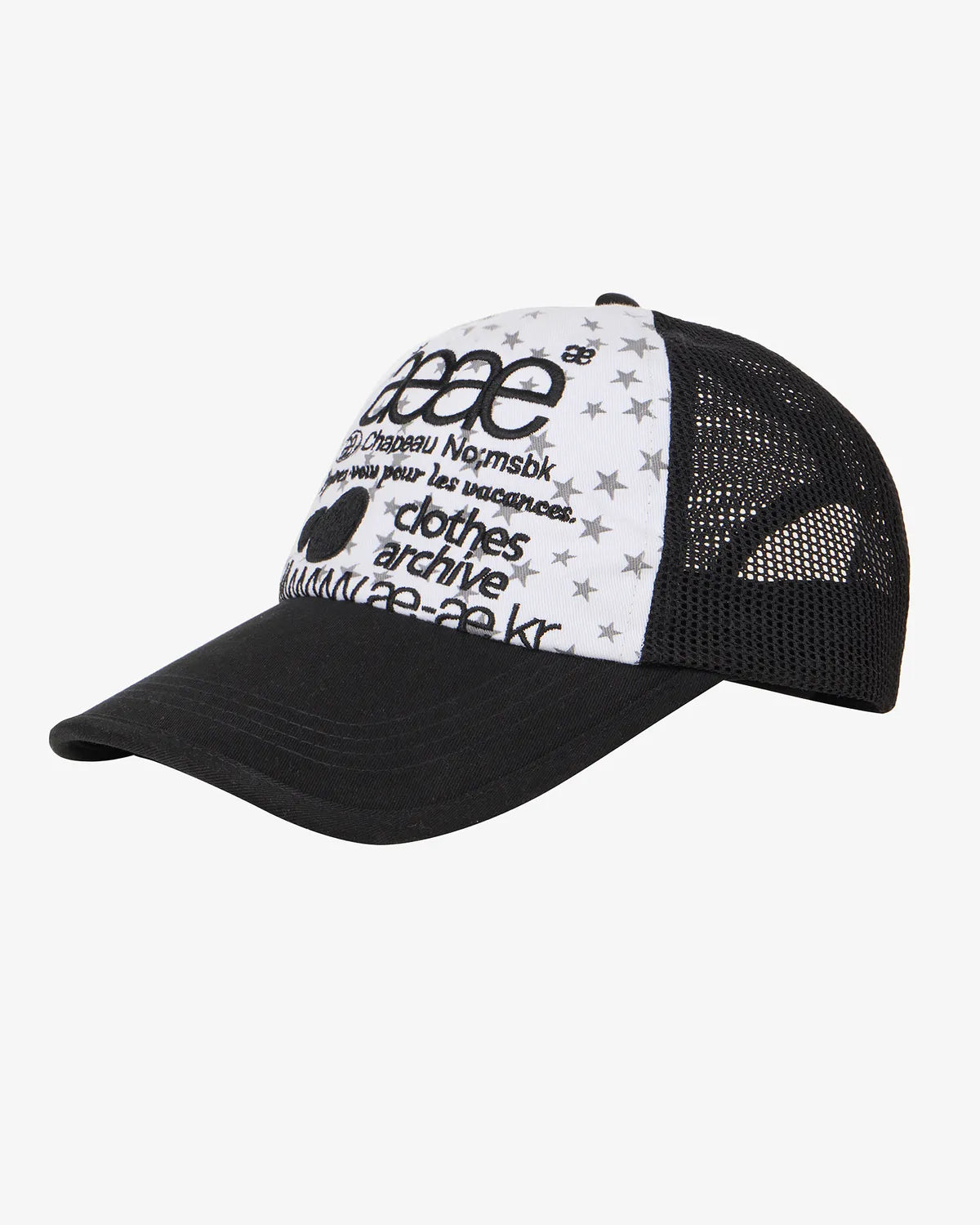 【aeae】WEB LOGO STAR MESH CAP [ BLACK / BLUE ]