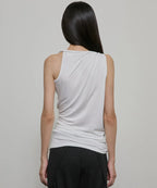 【Flare up】Braided Asymmetrical Sleeveless [Black / White / Gray]