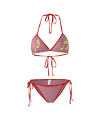 【CRANK】 MUSIC STRIPE BIKINI SET - RED