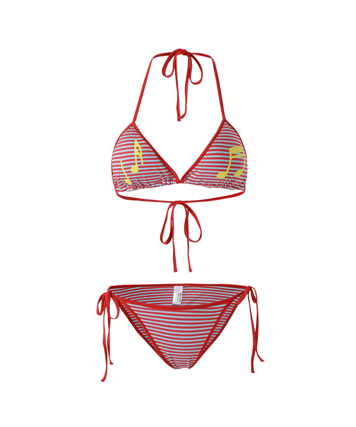 【CRANK】 MUSIC STRIPE BIKINI SET - RED