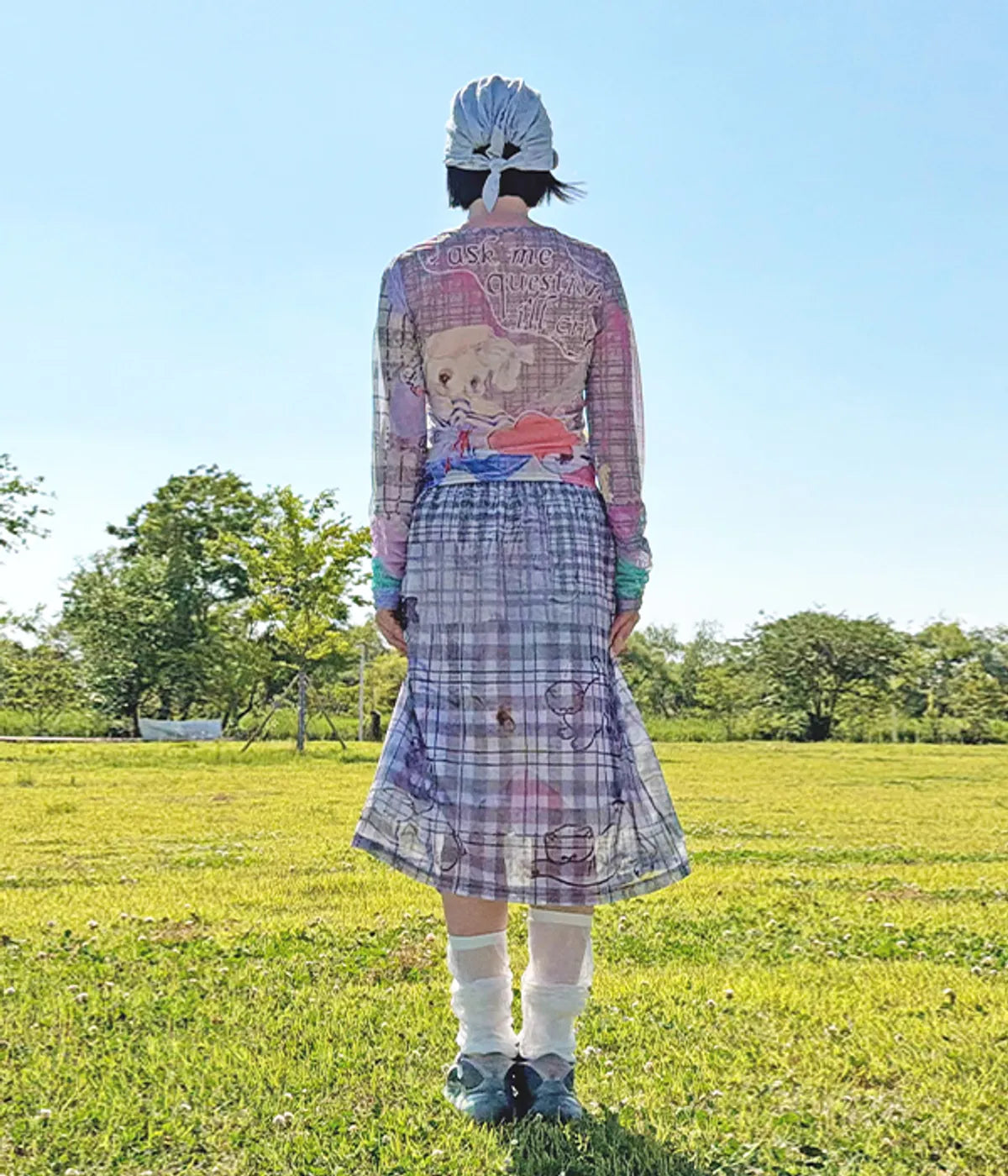【youthbath】YB x Motka Graphic Mesh Top