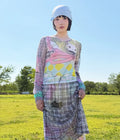 【youthbath】YB x Motka Graphic Mesh Top