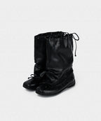 【KHIHO】RIVEL SLOUCHY MID BOOTS [ Black / Brown ]