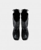 【KHIHO】RIVEL SLOUCHY MID BOOTS [ Black / Brown ]
