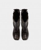 【KHIHO】RIVEL SLOUCHY MID BOOTS [ Black / Brown ]