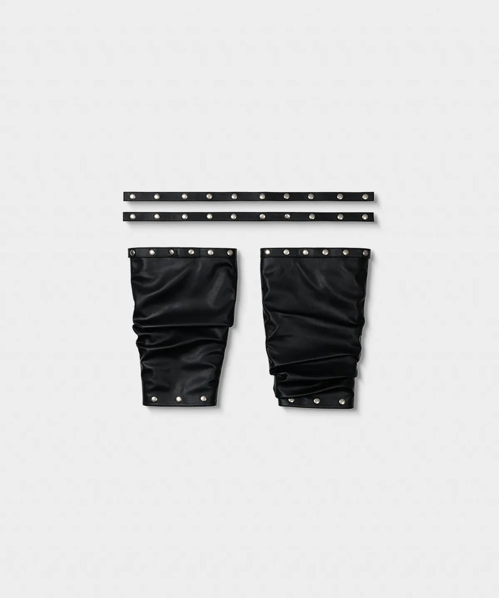 【KHIHO】NODE STUD BOOTS [ Black / Grey ]