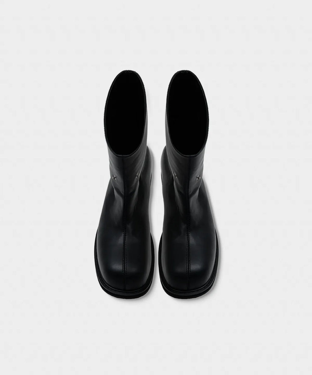 【KHIHO】NODE STUD BOOTS [ Black / Grey ]