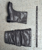 【KHIHO】NODE STUD BOOTS [ Black / Grey ]
