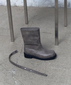 【KHIHO】NODE STUD BOOTS [ Black / Grey ]