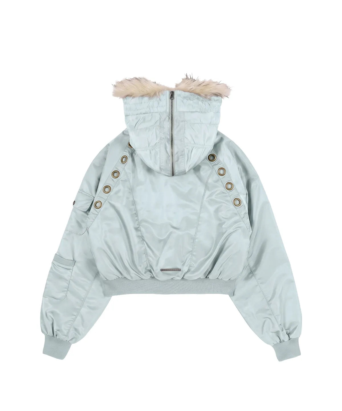 【Fancy Club】EYELET FUR MA-1 JACKET - 4 colors
