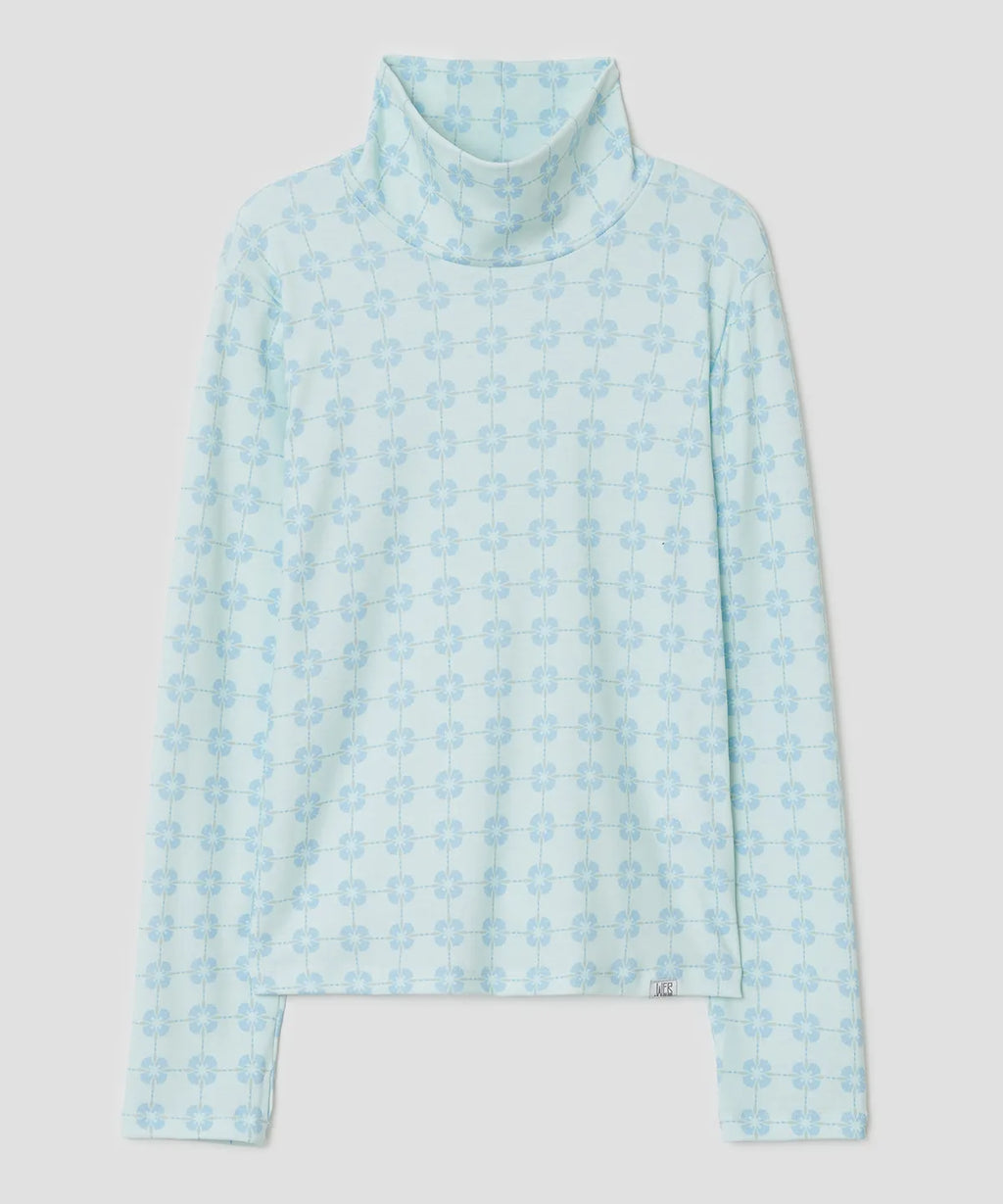 【typeservice】Flora Tile Top [ Mint / Gray ]
