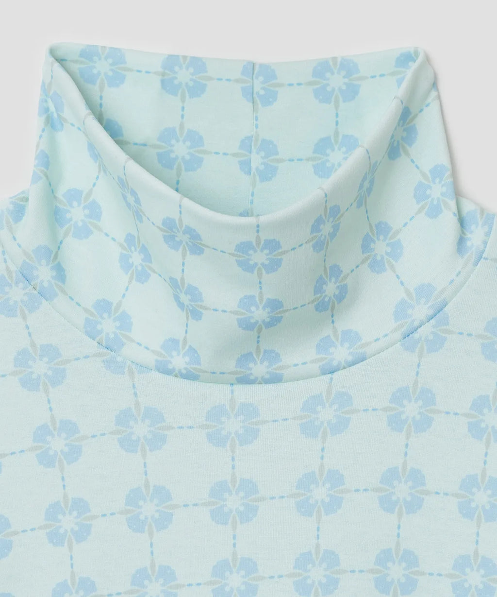 【typeservice】Flora Tile Top [ Mint / Gray ]