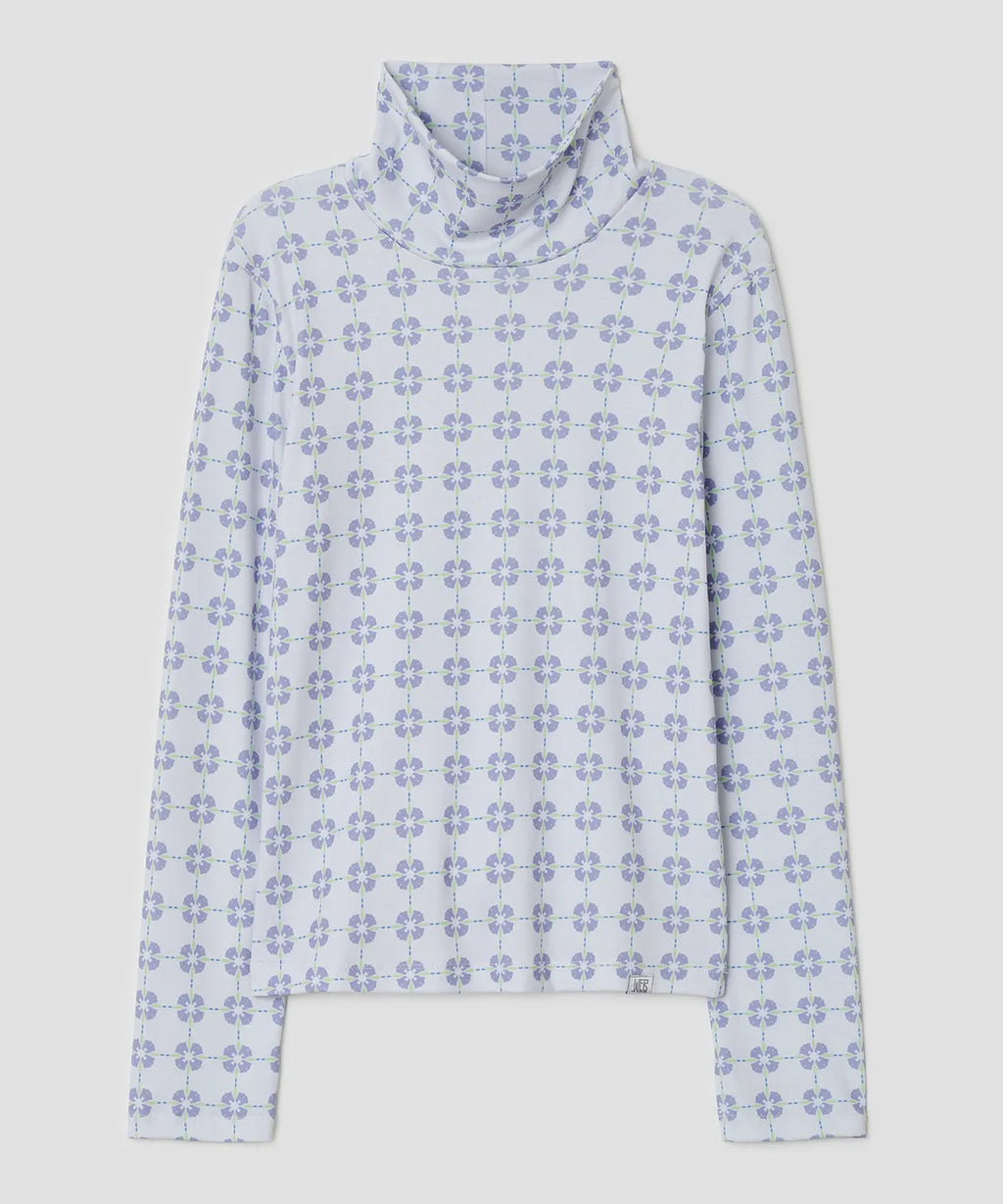 【typeservice】Flora Tile Top [ Mint / Gray ]