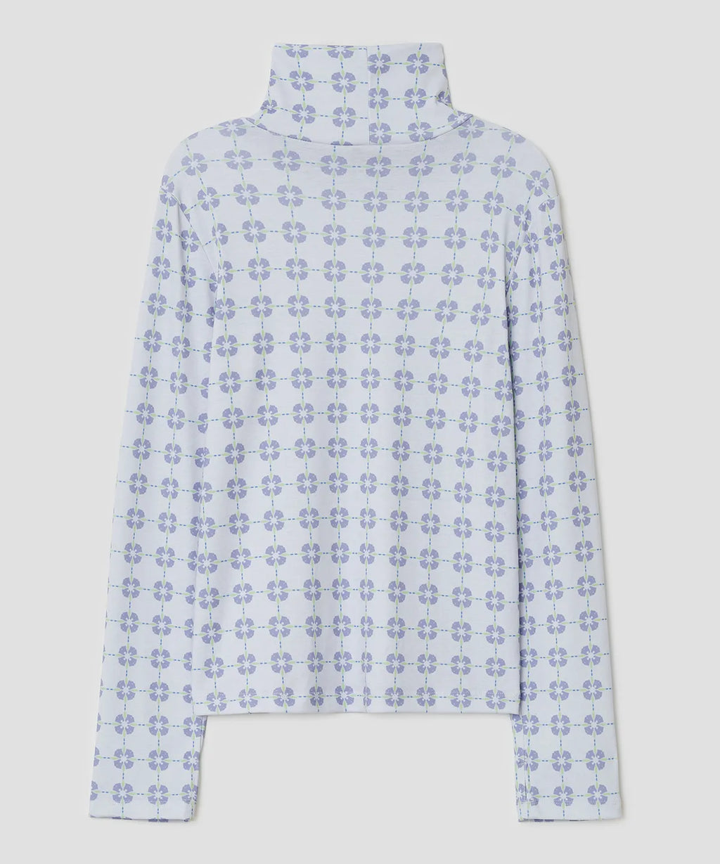 【typeservice】Flora Tile Top [ Mint / Gray ]