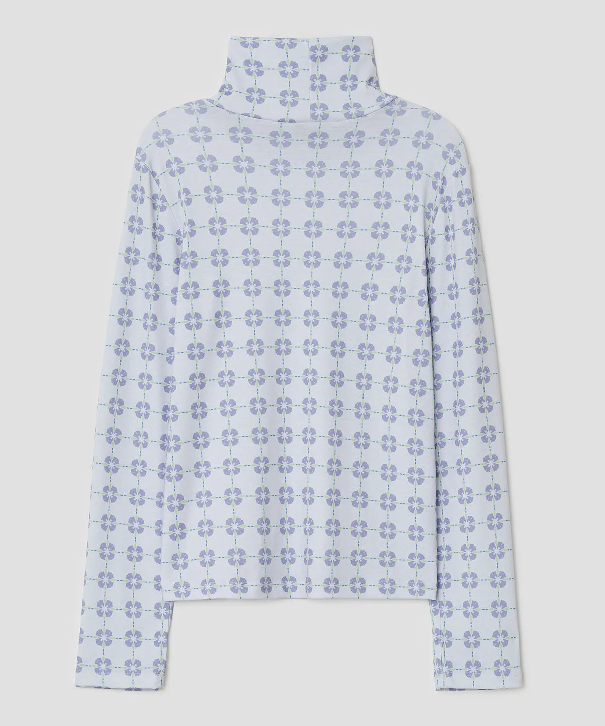 【typeservice】Flora Tile Top [ Mint / Gray ]