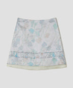 【typeservice】Hazy Petal Shirred Skirt [ White ]