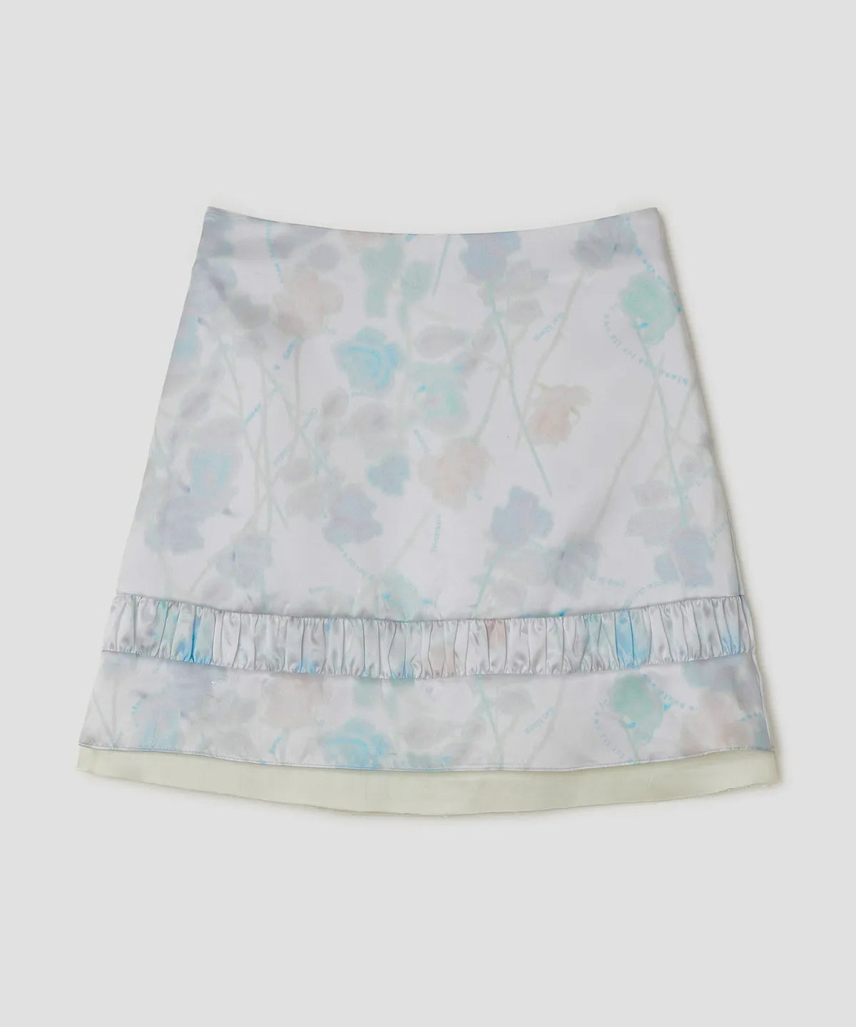【typeservice】Hazy Petal Shirred Skirt [ White ]