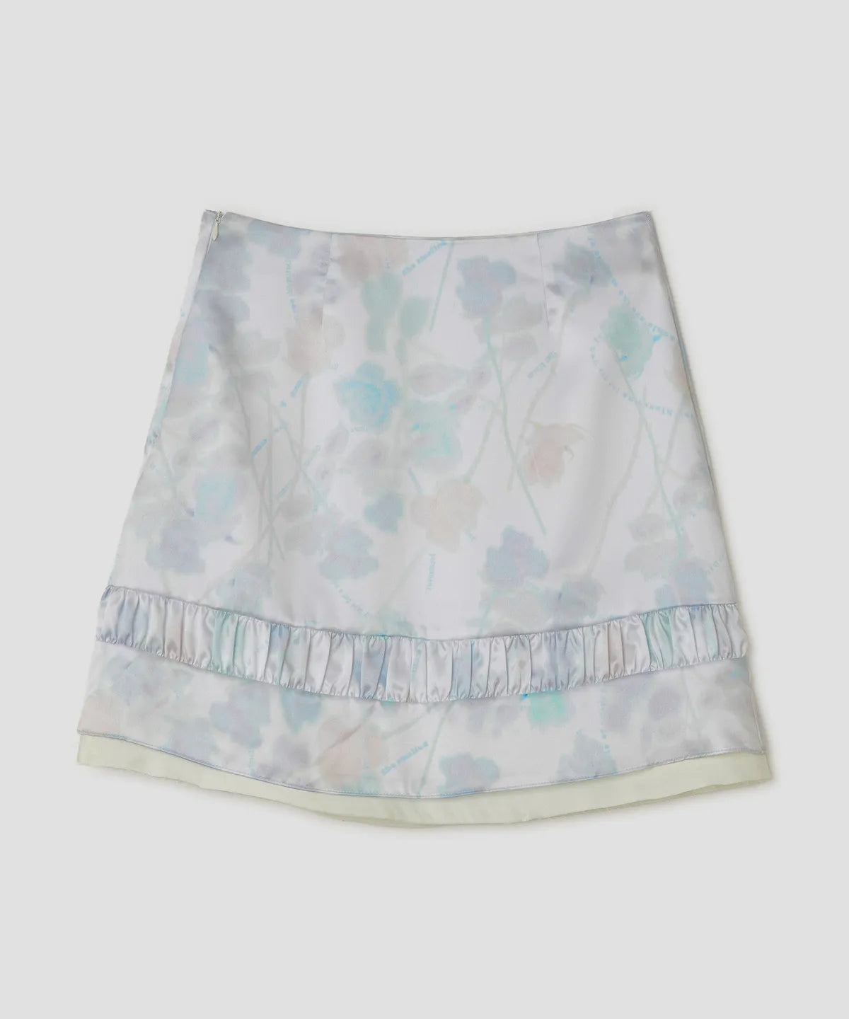 【typeservice】Hazy Petal Shirred Skirt [ White ]