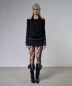 【Fancy Club】3-WAY OFF-SHOULDER COWL TOP - 2 colors