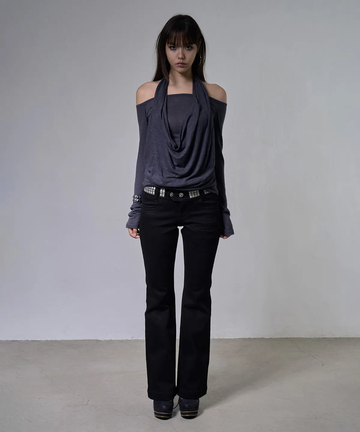 【Fancy Club】3-WAY OFF-SHOULDER COWL TOP - 2 colors