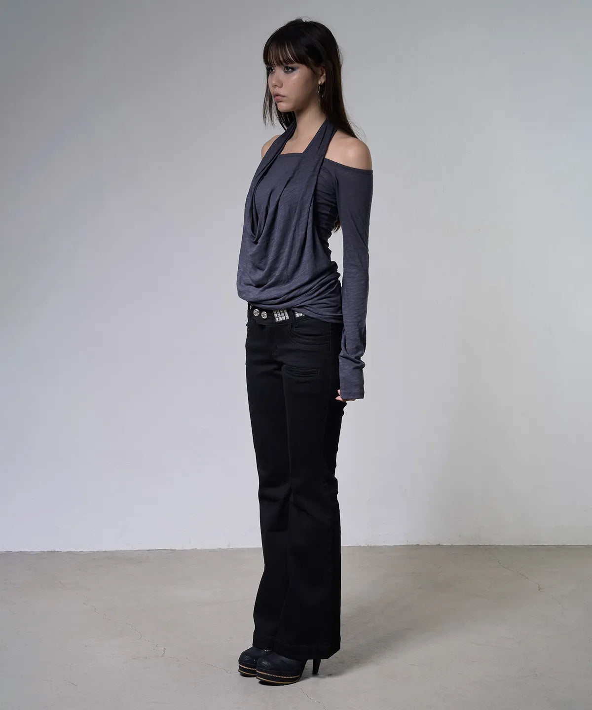 【Fancy Club】3-WAY OFF-SHOULDER COWL TOP - 2 colors