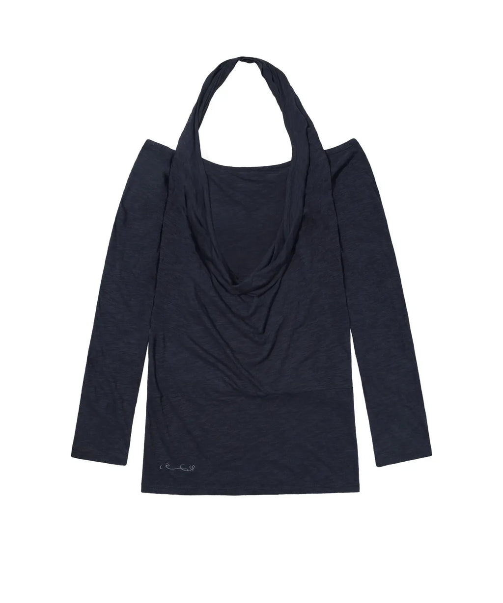 【Fancy Club】3-WAY OFF-SHOULDER COWL TOP - 2 colors