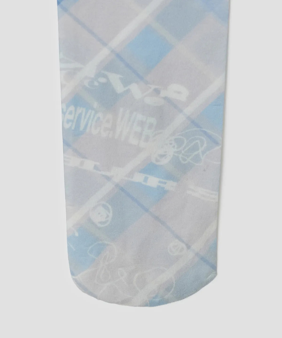 【typeservice】Sketch Grid Tights [ Gray / blue ]