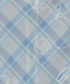 【typeservice】Sketch Grid Tights [ Gray / blue ]