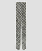 【typeservice】Sketch Grid Tights [ Gray / blue ]