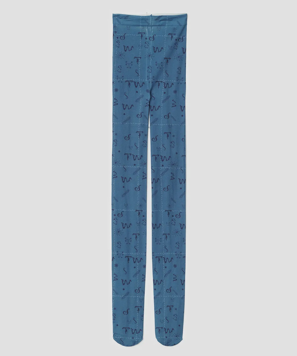 【typeservice】Tiny Glyph Tights [ purple / blue ]
