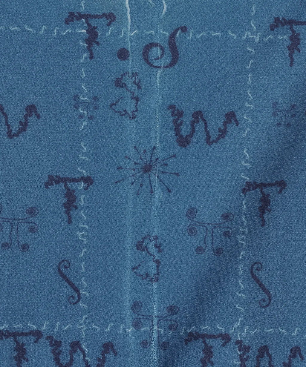 【typeservice】Tiny Glyph Tights [ purple / blue ]