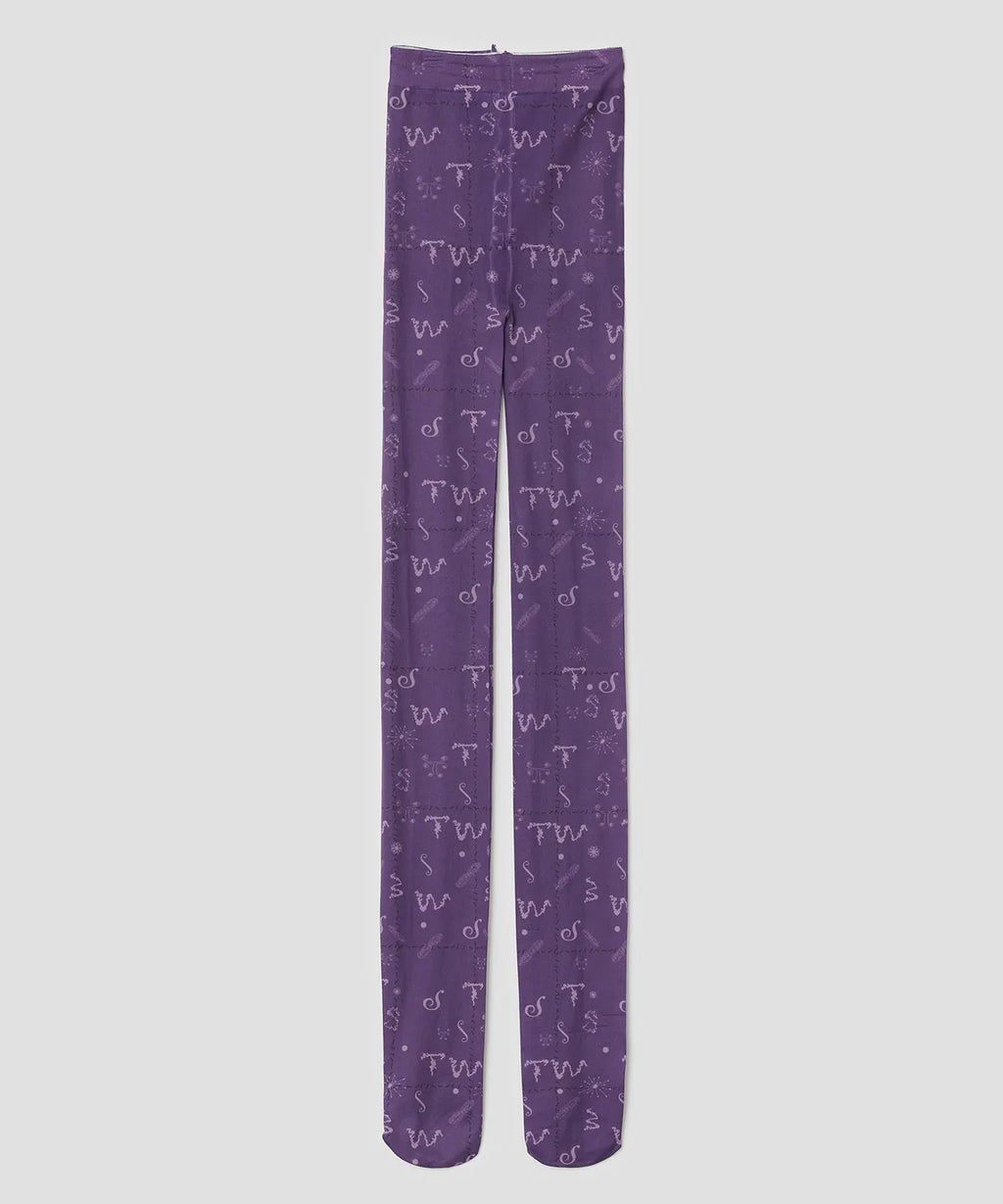 【typeservice】Tiny Glyph Tights [ purple / blue ]