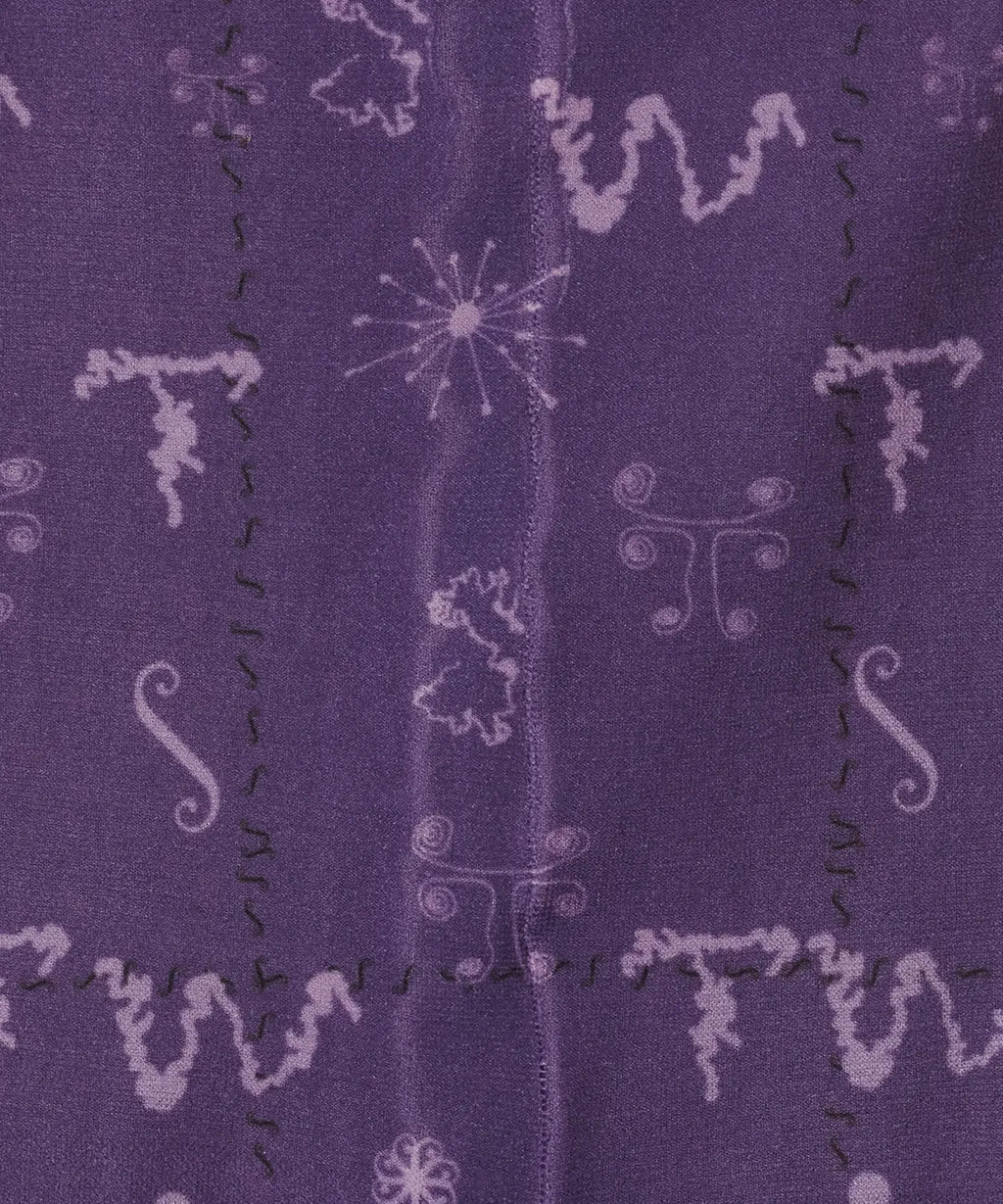 【typeservice】Tiny Glyph Tights [ purple / blue ]