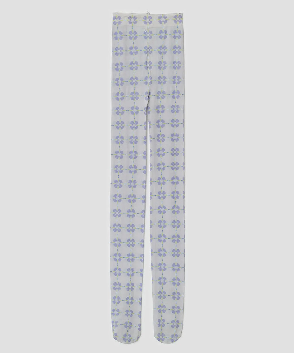 【typeservice】Flora Tile Tights [ Lime / Gray ]