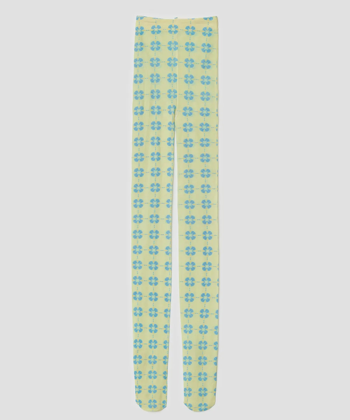 【typeservice】Flora Tile Tights [ Lime / Gray ]