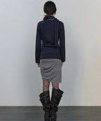 【Flare up】Sculpted Draped Cardigan - 2 colors