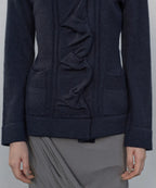 【Flare up】Sculpted Draped Cardigan - 2 colors
