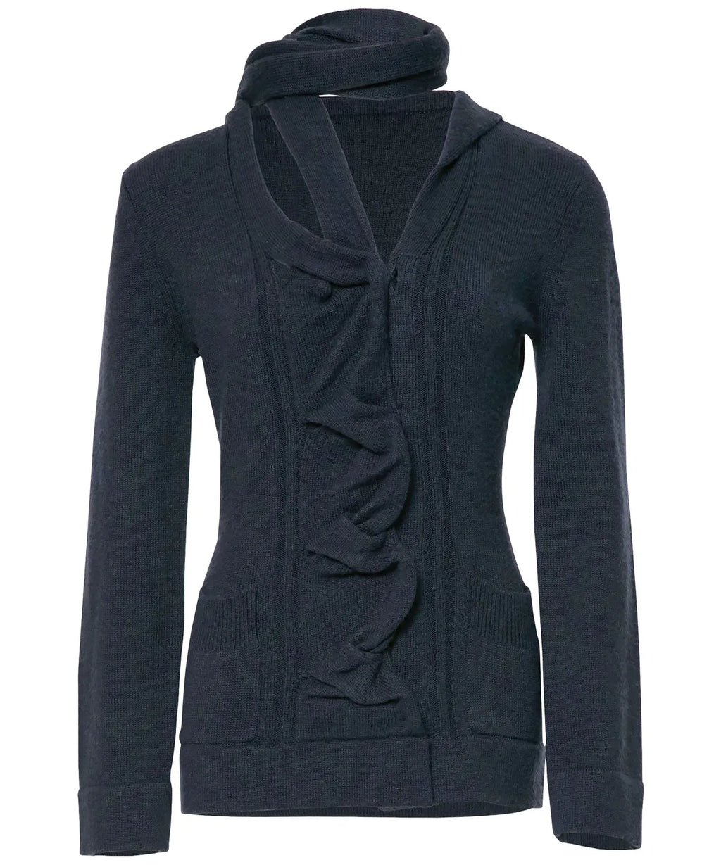 【Flare up】Sculpted Draped Cardigan - 2 colors